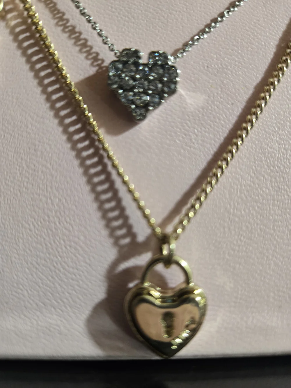 Juicy Couture Gold and Silver Layered Heart & Key Necklace Set